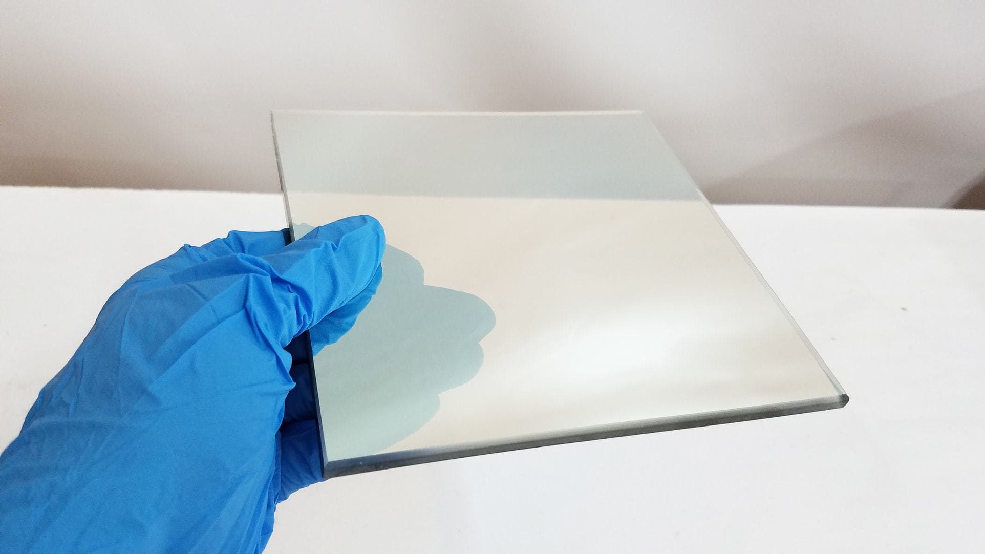 14″ x 14″ (356x356mm) Laminated Glass Two Way Mirror Sample – 1/2″ (12.7mm) Thickness