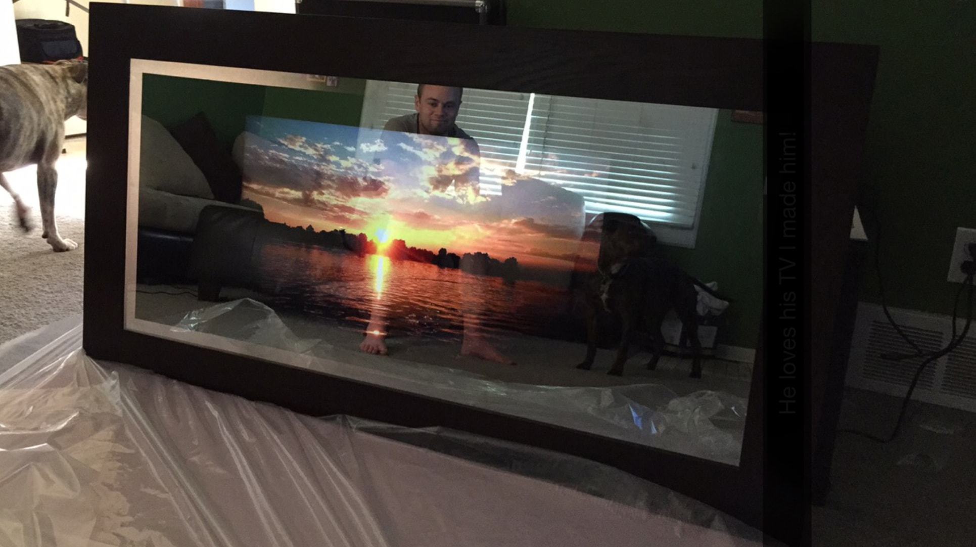 DIY Led Smart Mirror TV Happy Husband