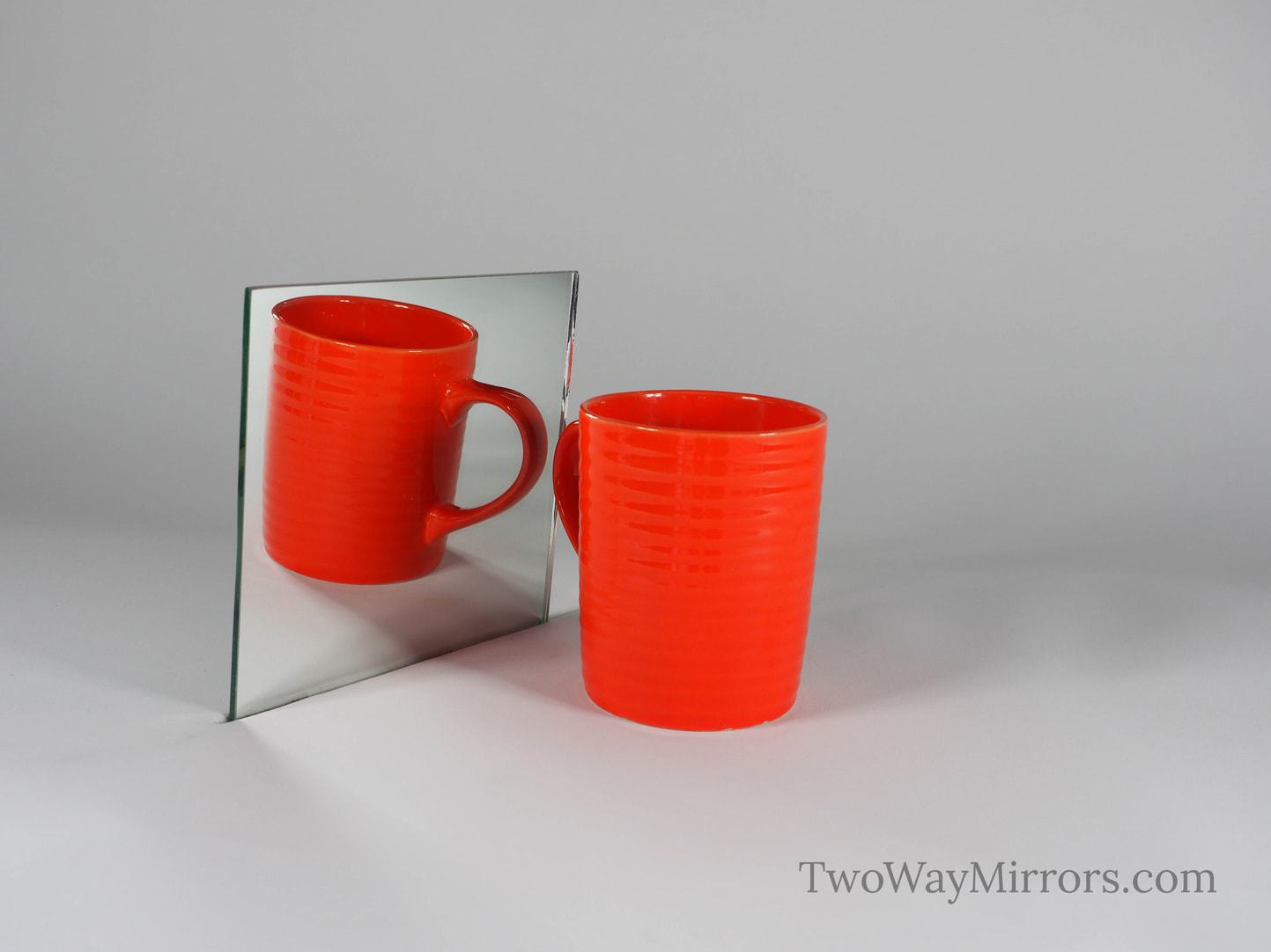 Two Way Mirror Mug Sample Glass Testing standard-mirror-sample