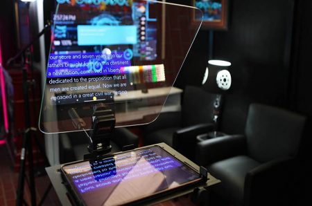 teleprompter webcam