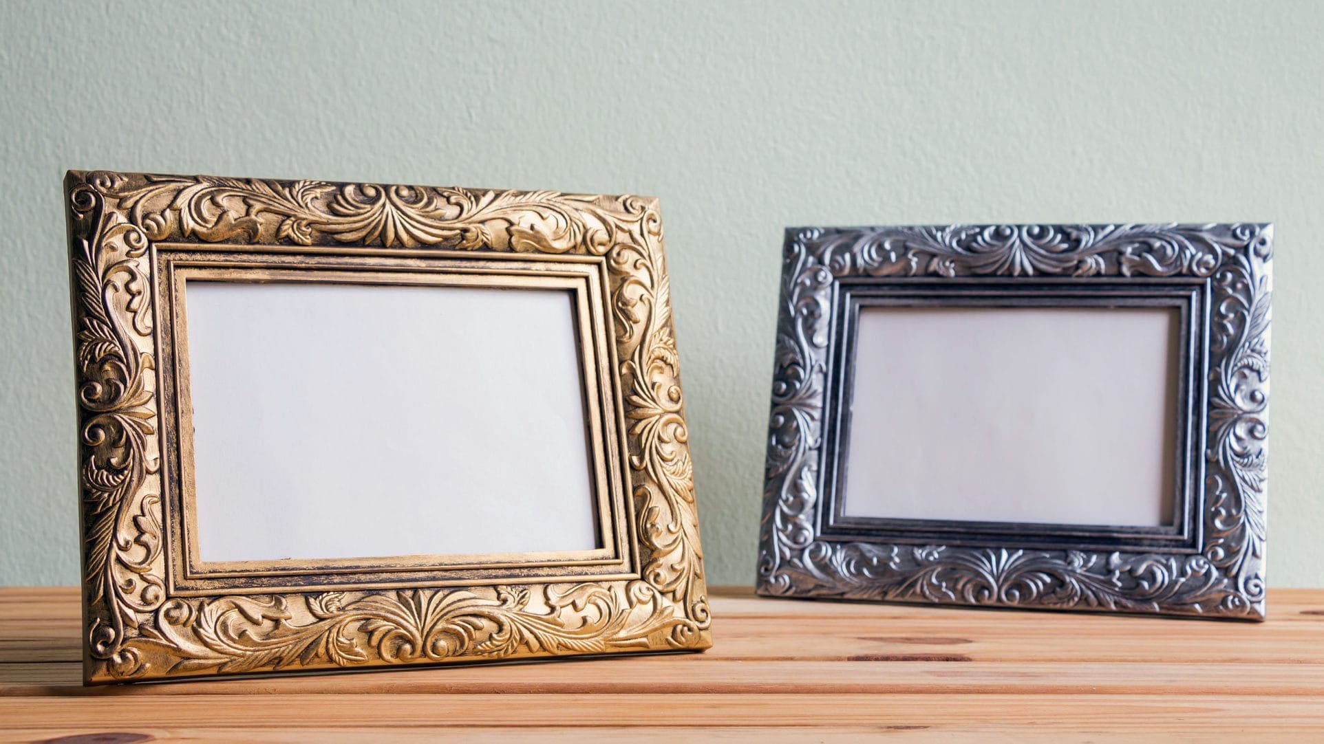 Use circle motions to prevent damaging your Both Gold and Silver Ornate Frame