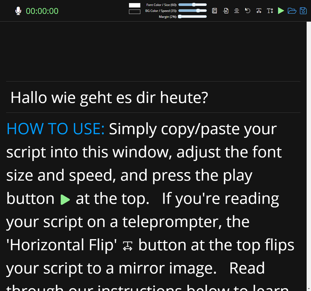 Teleprompter software