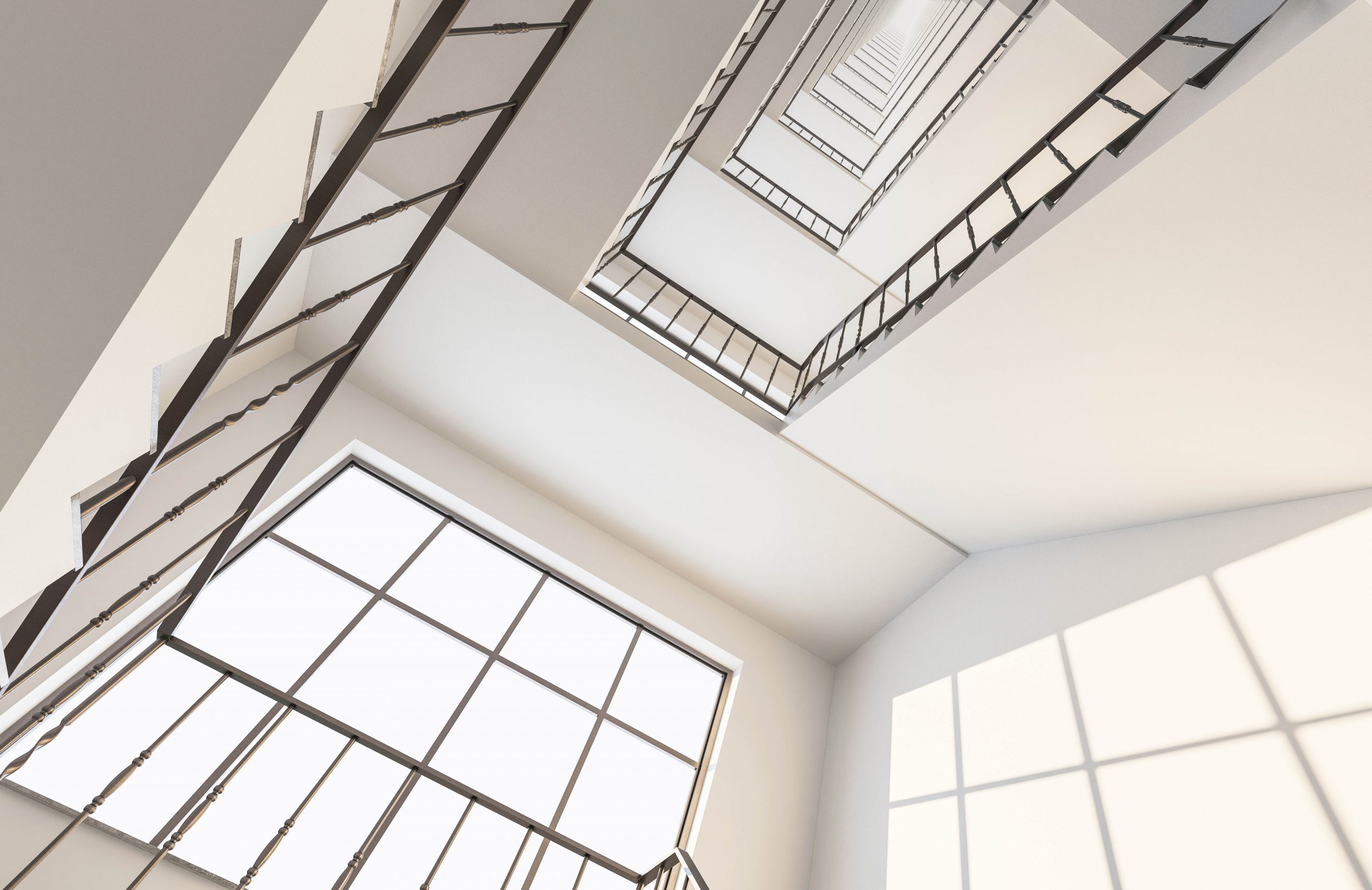 Below,The,Stairs,Looking,Up,3d,Rendering