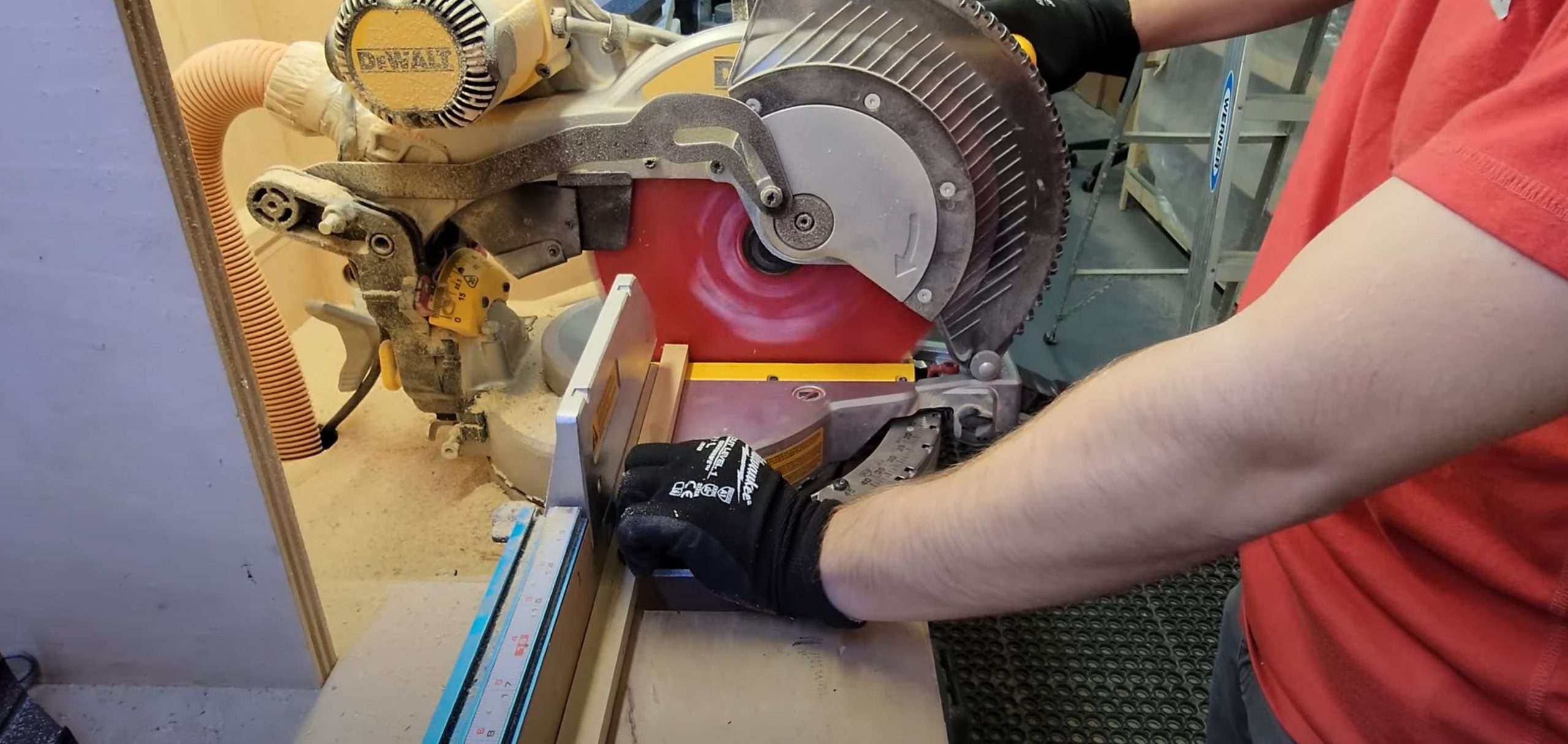 cut the border to size with miter saw