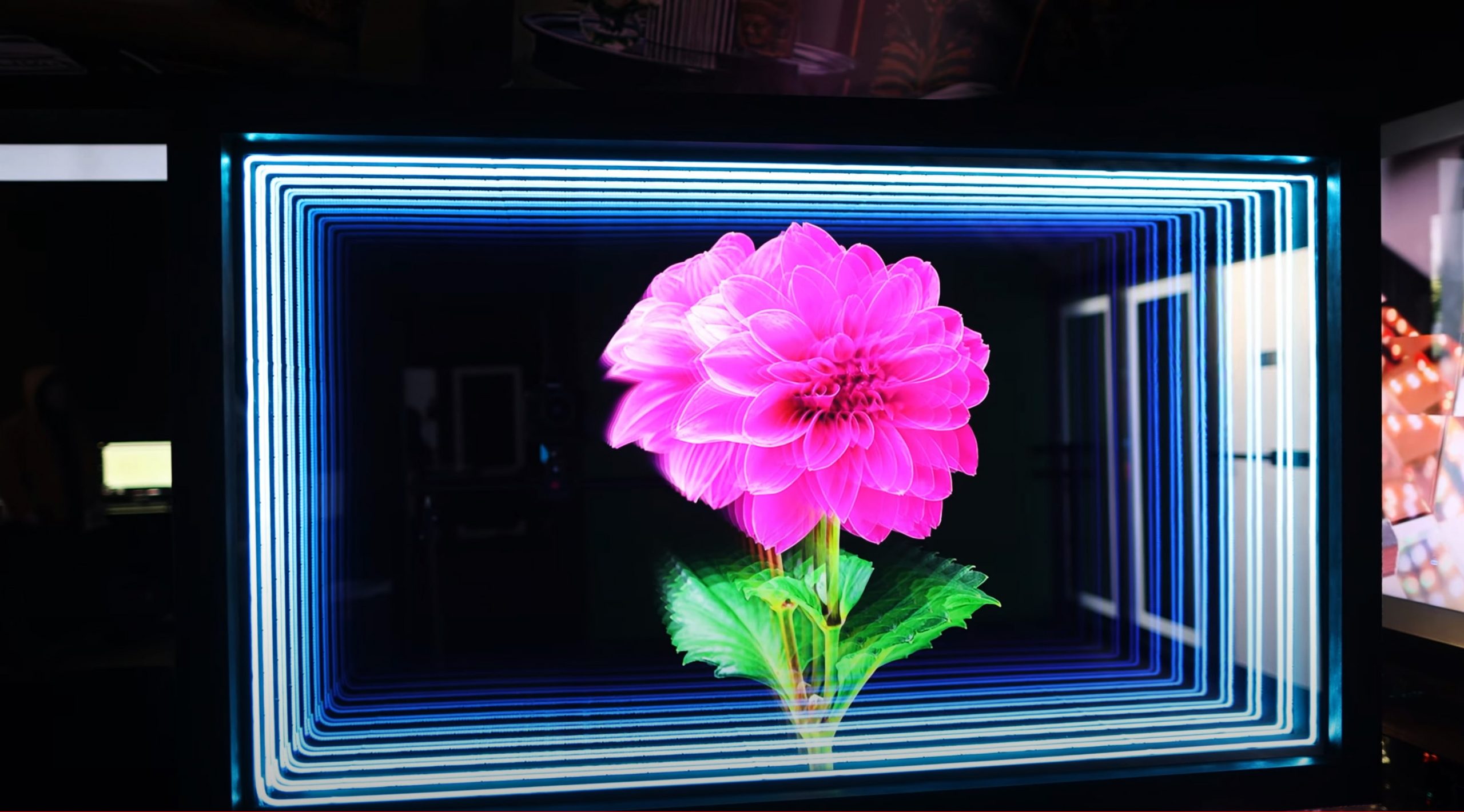 Flower Holographic Display Infinity Mirror TV