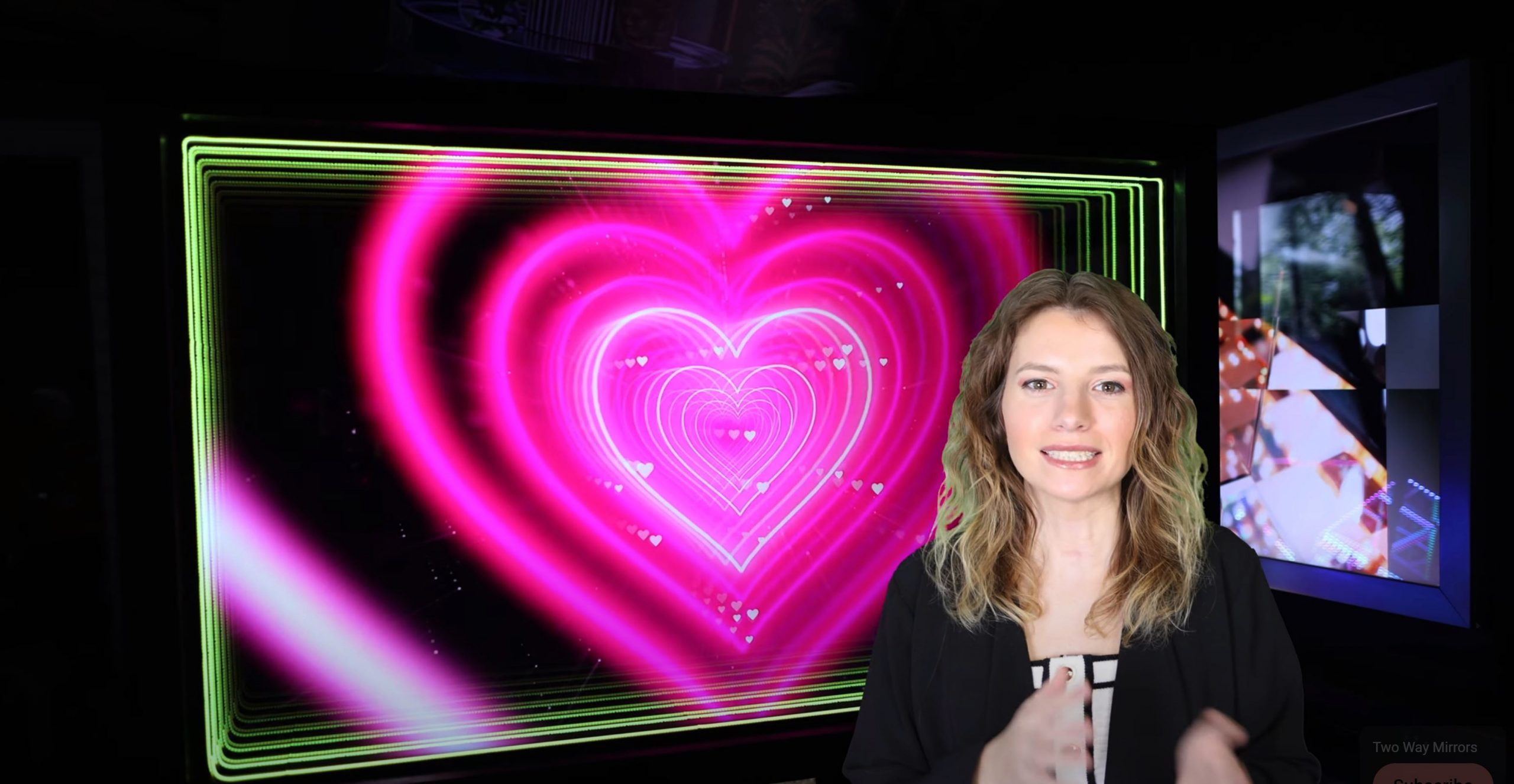 Holographic heart for infinity display