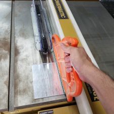 Cutting acrylic first surface mirror, also known as front surface mirror, is easily done with an acrylic blade in a standard table saw. Cutting Acrylic First Surface Mirror