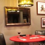 The dielectric mirror tv set up in a Man Caves tv show on cable tv. Featuring a optical quality mirror reflection for diy tv mirror projects.