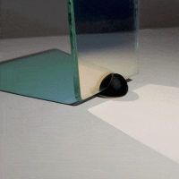 Blue green Dichroic Glass